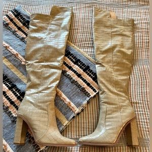 Lulu’s Over the Knee Cream Boot